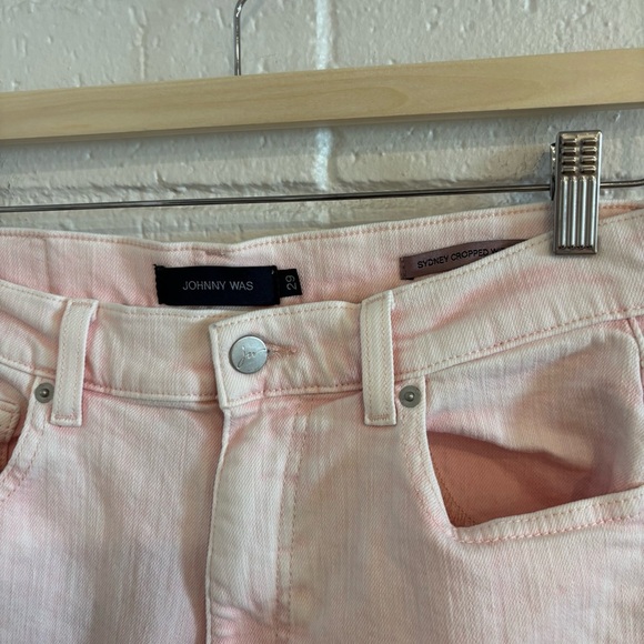 Johnny Was Sydney Cropped Wide leg pants in pink - Picture 4 of 8